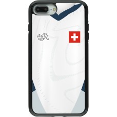 iPhone 7 Plus / 8 Plus Case Hülle - Hybrid Armor schwarz Schweiz Away personalisierbares Fussballtrikot