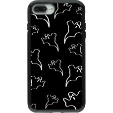 iPhone 7 Plus / 8 Plus Case Hülle - Hybrid Armor schwarz Halloween 2024 black and white ghosts