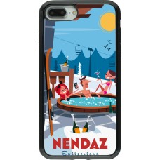 iPhone 7 Plus / 8 Plus Case Hülle - Hybrid Armor schwarz Nendaz Mountain Jacuzzi