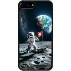 iPhone 7 Plus / 8 Plus Case Hülle - Astro Schweiz auf dem Mond