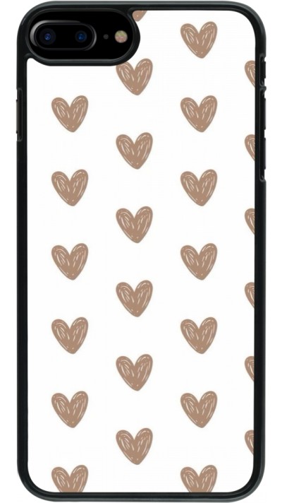 iPhone 7 Plus / 8 Plus Case Hülle - Autumn 2024 brown hearts