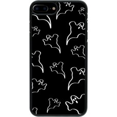 iPhone 7 Plus / 8 Plus Case Hülle - Halloween 2024 black and white ghosts