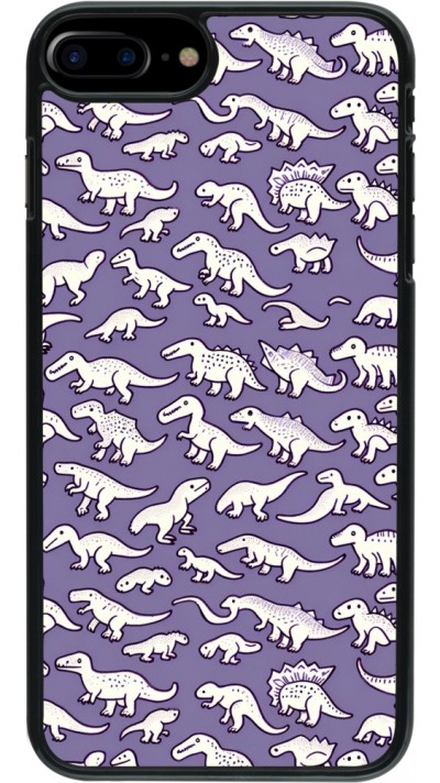 iPhone 7 Plus / 8 Plus Case Hülle - Mini-Dino-Muster violett