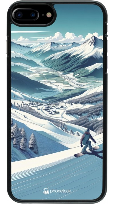 iPhone 7 Plus / 8 Plus Case Hülle - Snowboarder Berg