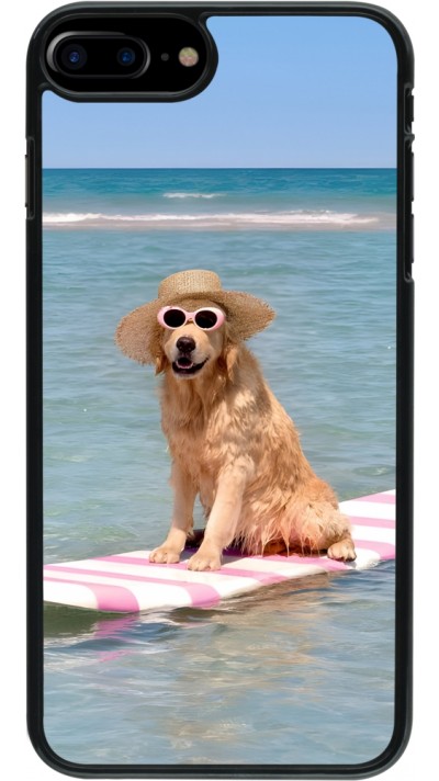 iPhone 7 Plus / 8 Plus Case Hülle - Summer Dog on Paddle