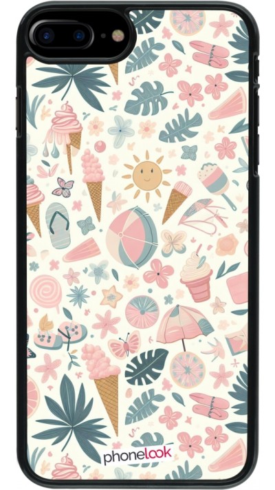 iPhone 7 Plus / 8 Plus Case Hülle - Sommer Pink Muster