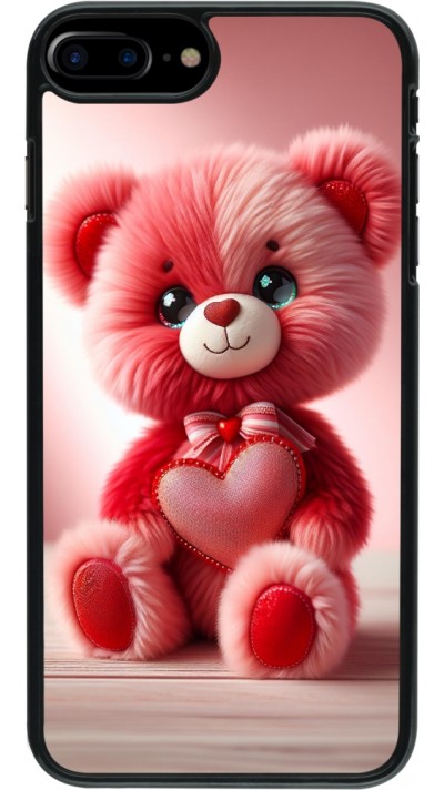 iPhone 7 Plus / 8 Plus Case Hülle - Valentin 2024 Rosaroter Teddybär