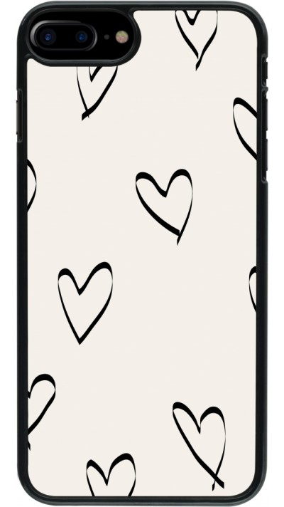 iPhone 7 Plus / 8 Plus Case Hülle - Valentine 2023 minimalist hearts