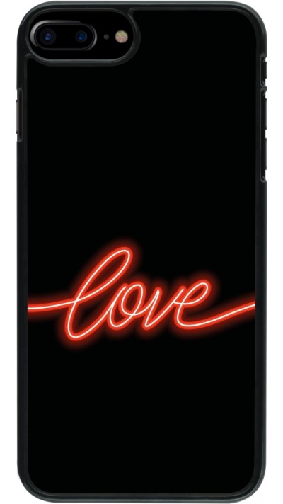 iPhone 7 Plus / 8 Plus Case Hülle - Valentine 2023 neon love