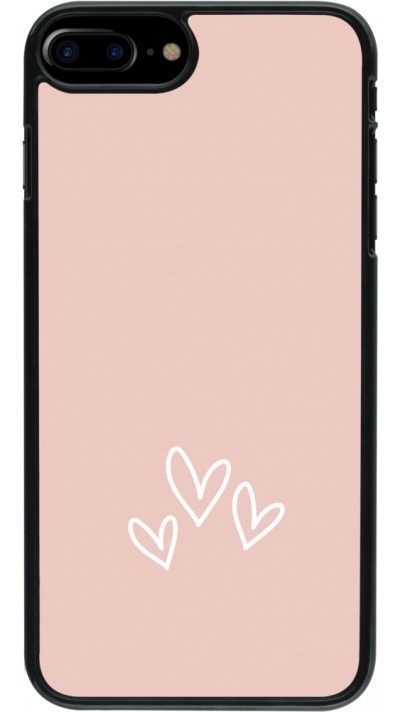 iPhone 7 Plus / 8 Plus Case Hülle - Valentine 2023 three minimalist hearts