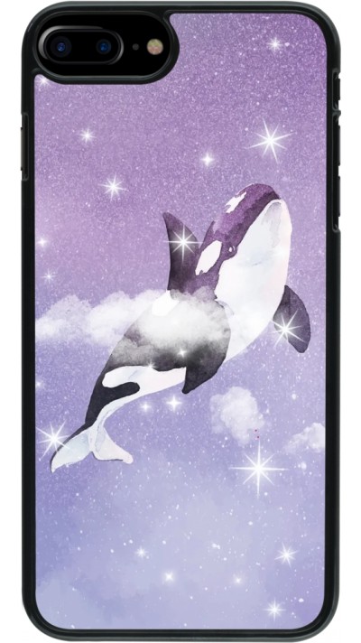 Hülle iPhone 7 Plus / 8 Plus - Whale in sparking stars