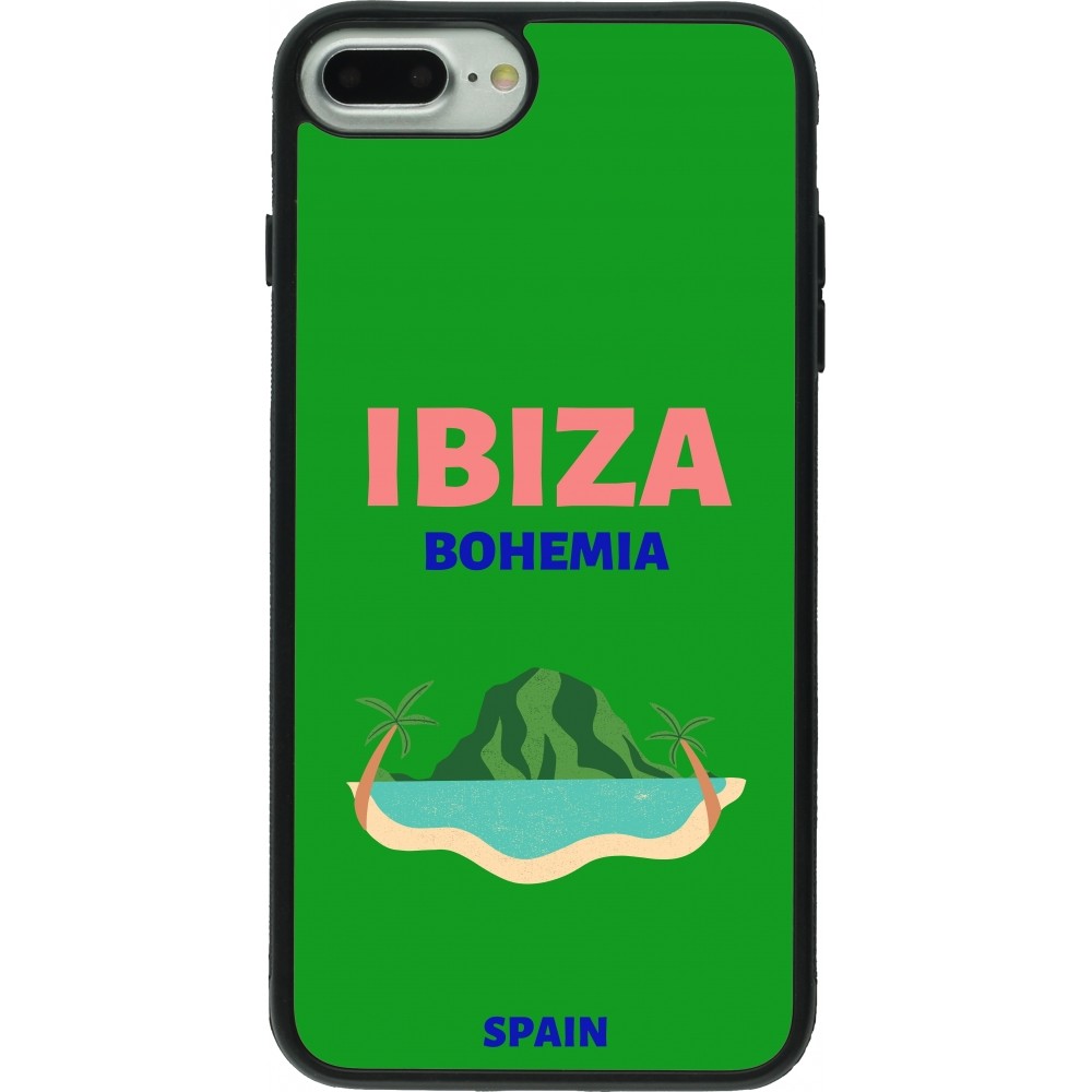 iPhone 7 Plus / 8 Plus Case Hülle - Silikon schwarz Pop Summer Destination Ibiza