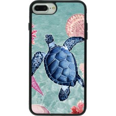 iPhone 7 Plus / 8 Plus Case Hülle - Silikon schwarz Preppy Turtle