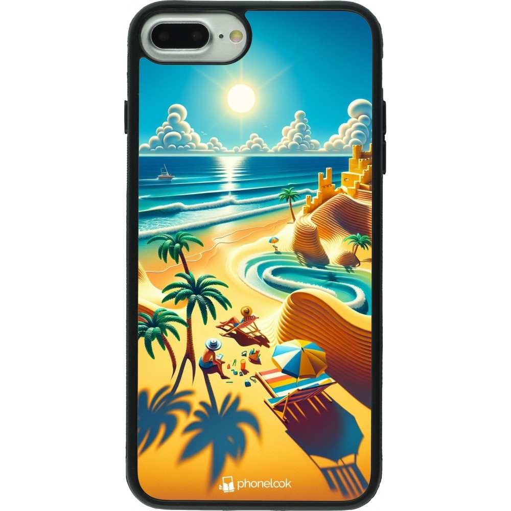 iPhone 7 Plus / 8 Plus Case Hülle - Silikon schwarz Sonnenuntergang Brise