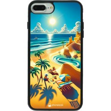 iPhone 7 Plus / 8 Plus Case Hülle - Silikon schwarz Sonnenuntergang Brise