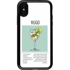 iPhone X / Xs Case Hülle - Hybrid Armor schwarz Cocktail Rezept Hugo