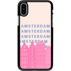 iPhone X / Xs Case Hülle - Amsterdam Pink Print