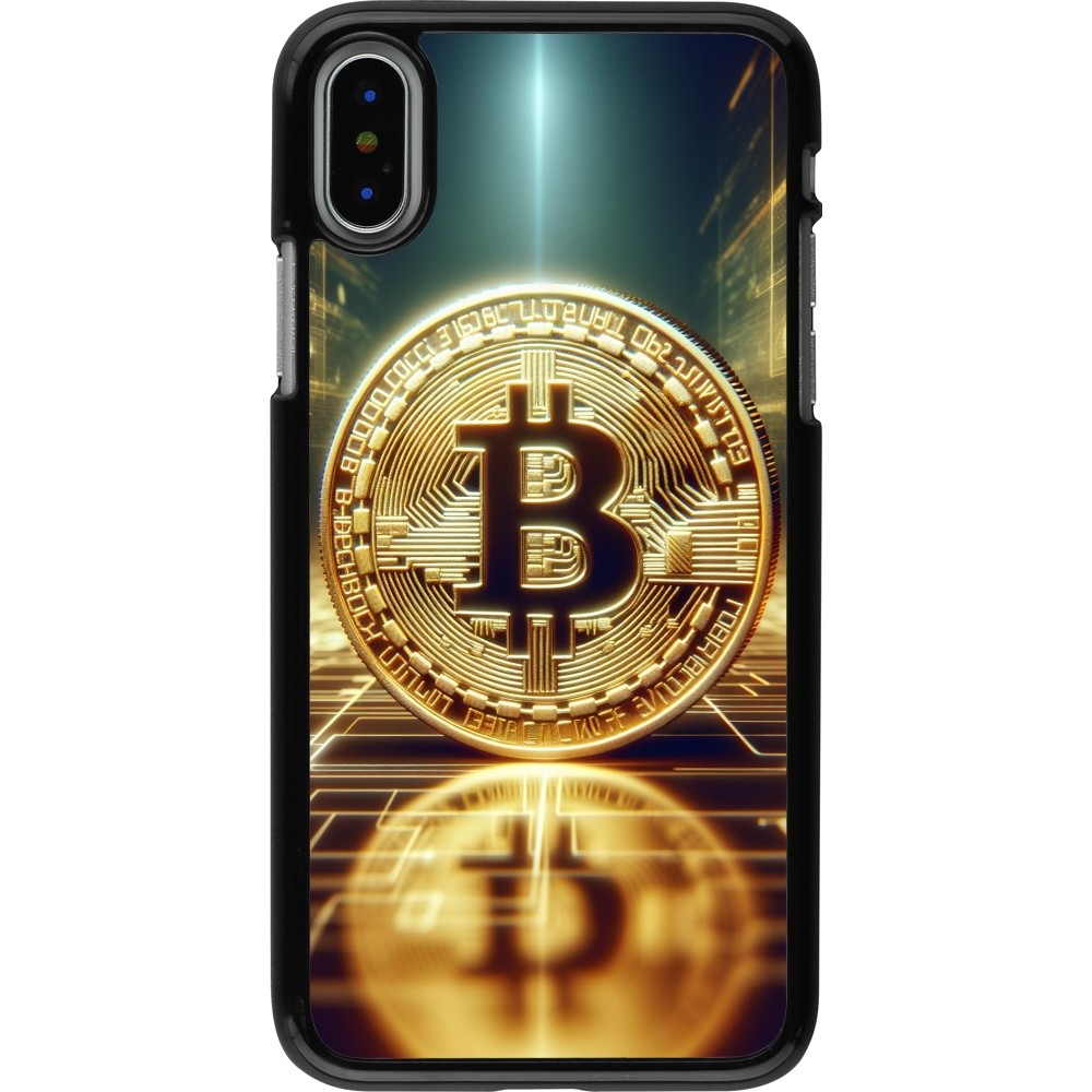 iPhone X / Xs Case Hülle - Bitcoin Stehen