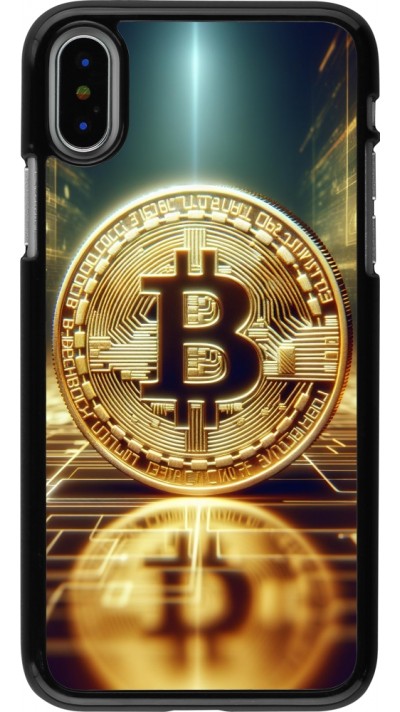 iPhone X / Xs Case Hülle - Bitcoin Stehen