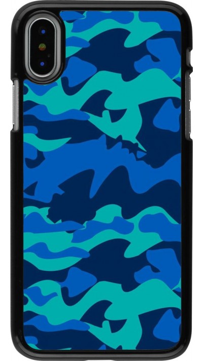 Hülle iPhone X / Xs - Camo Blue