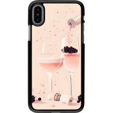 iPhone X / Xs Case Hülle - Champagne Pouring Pink