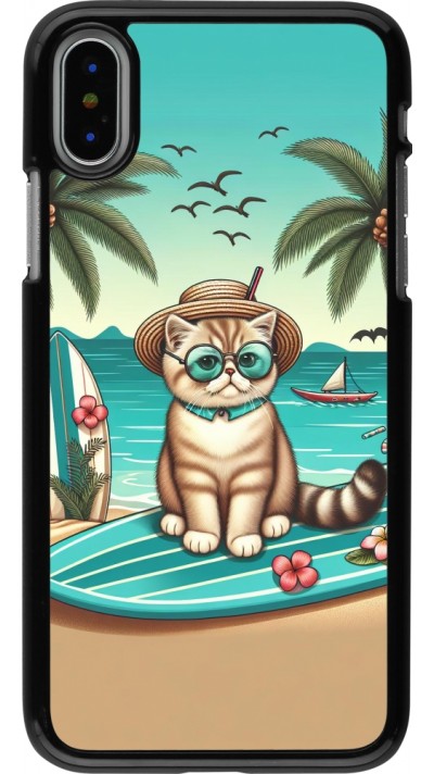 iPhone X / Xs Case Hülle - Chat Surf Stil