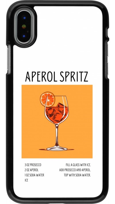 iPhone X / Xs Case Hülle - Cocktail Rezept Aperol Spritz