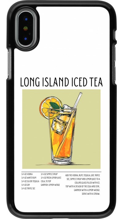 iPhone X / Xs Case Hülle - Cocktail Rezept Long Island Ice Tea