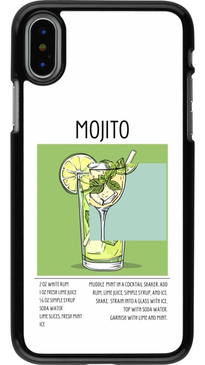 iPhone X / Xs Case Hülle - Cocktail Rezept Mojito