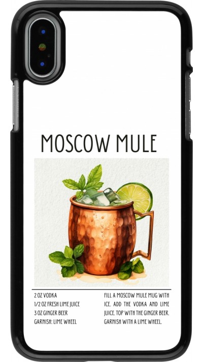 iPhone X / Xs Case Hülle - Cocktail Rezept Moscow Mule