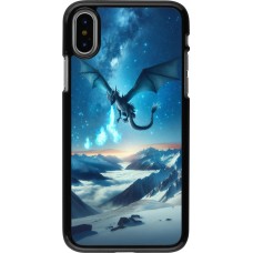 iPhone X / Xs Case Hülle - Drache nächtliche Berg