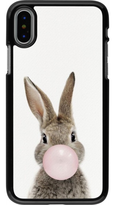 iPhone X / Xs Case Hülle - Easter 2023 bubble gum bunny