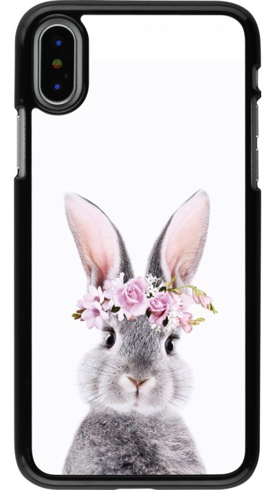 iPhone X / Xs Case Hülle - Easter 2023 flower bunny