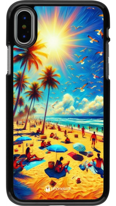 iPhone X / Xs Case Hülle - Sommer Paradies Farbe