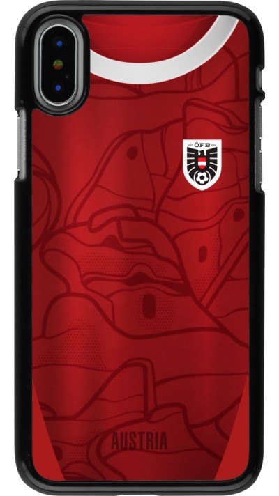 iPhone X / Xs Case Hülle - Austria personalisierbares Fussballtrikot