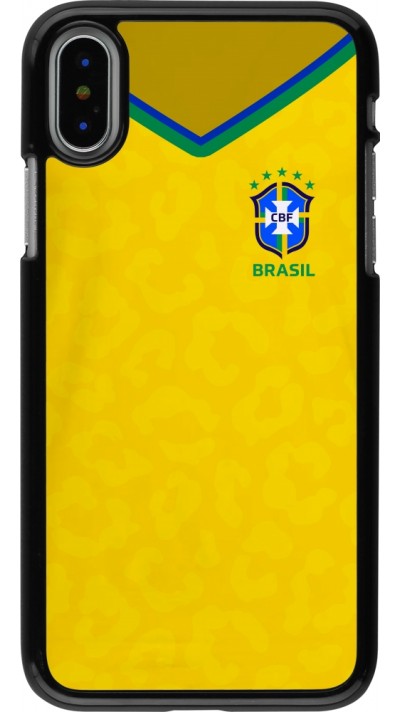 iPhone X / Xs Case Hülle - Brasilien 2022 personalisierbares Fußballtrikot