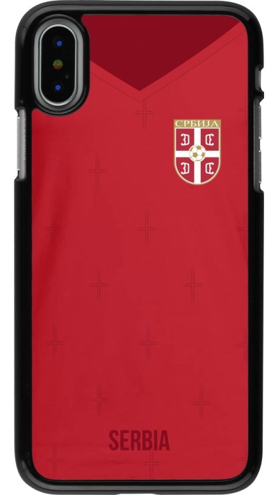 iPhone X / Xs Case Hülle - Serbien 2022 personalisierbares Fussballtrikot