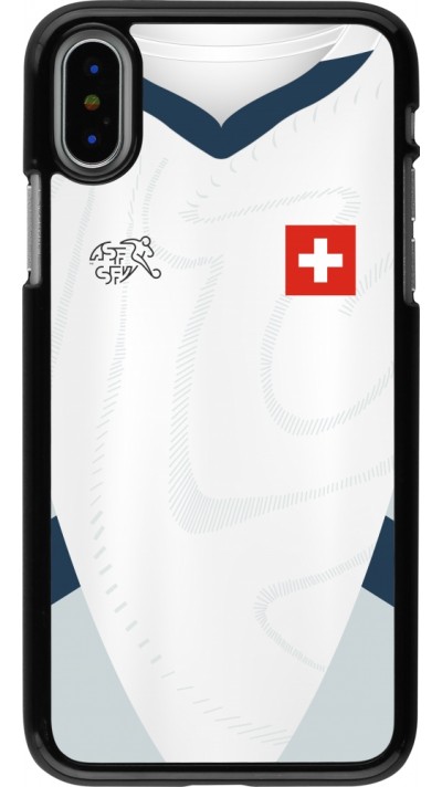 iPhone X / Xs Case Hülle - Schweiz Away personalisierbares Fussballtrikot