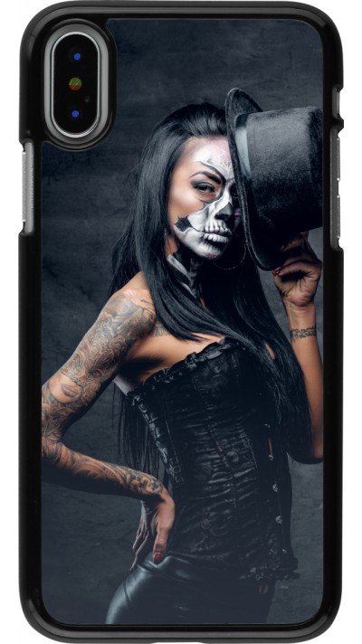 iPhone X / Xs Case Hülle - Halloween 22 Tattooed Girl