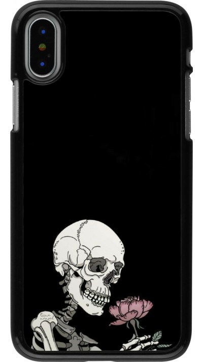 iPhone X / Xs Case Hülle - Halloween 2023 rose and skeleton