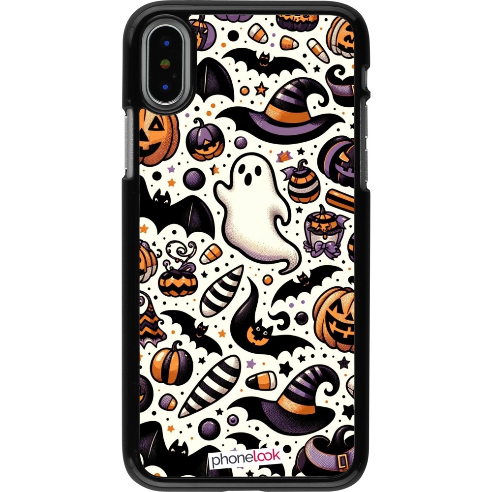 iPhone X / Xs Case Hülle - Halloween 2024 Niedliches Muster