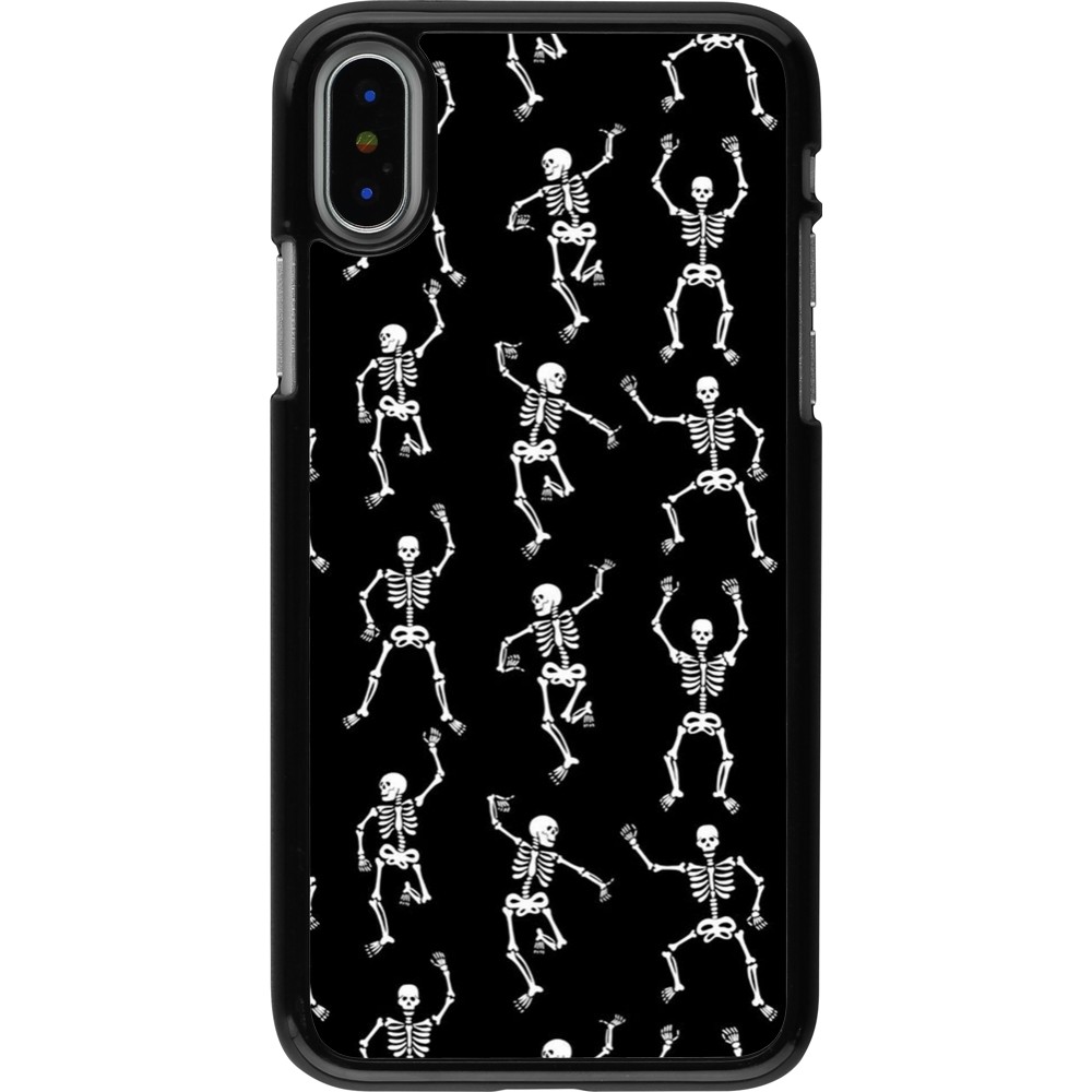 iPhone X / Xs Case Hülle - Halloween 2024 dancing skeleton