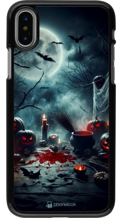 iPhone X / Xs Case Hülle - Halloween 2024 Dunkler Mond