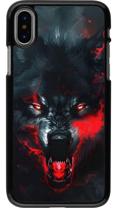 iPhone X / Xs Case Hülle - Halloween 2024 mad werewolf