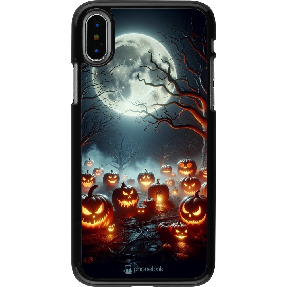 iPhone X / Xs Case Hülle - Halloween 2024 Viele Kuerbisse