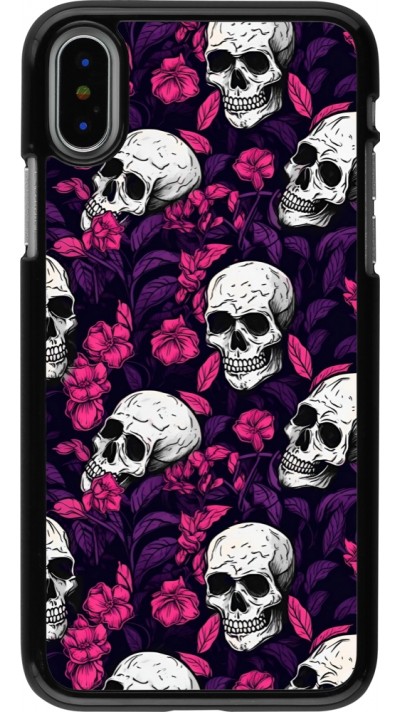 iPhone X / Xs Case Hülle - Halloween 2024 romantic skulls