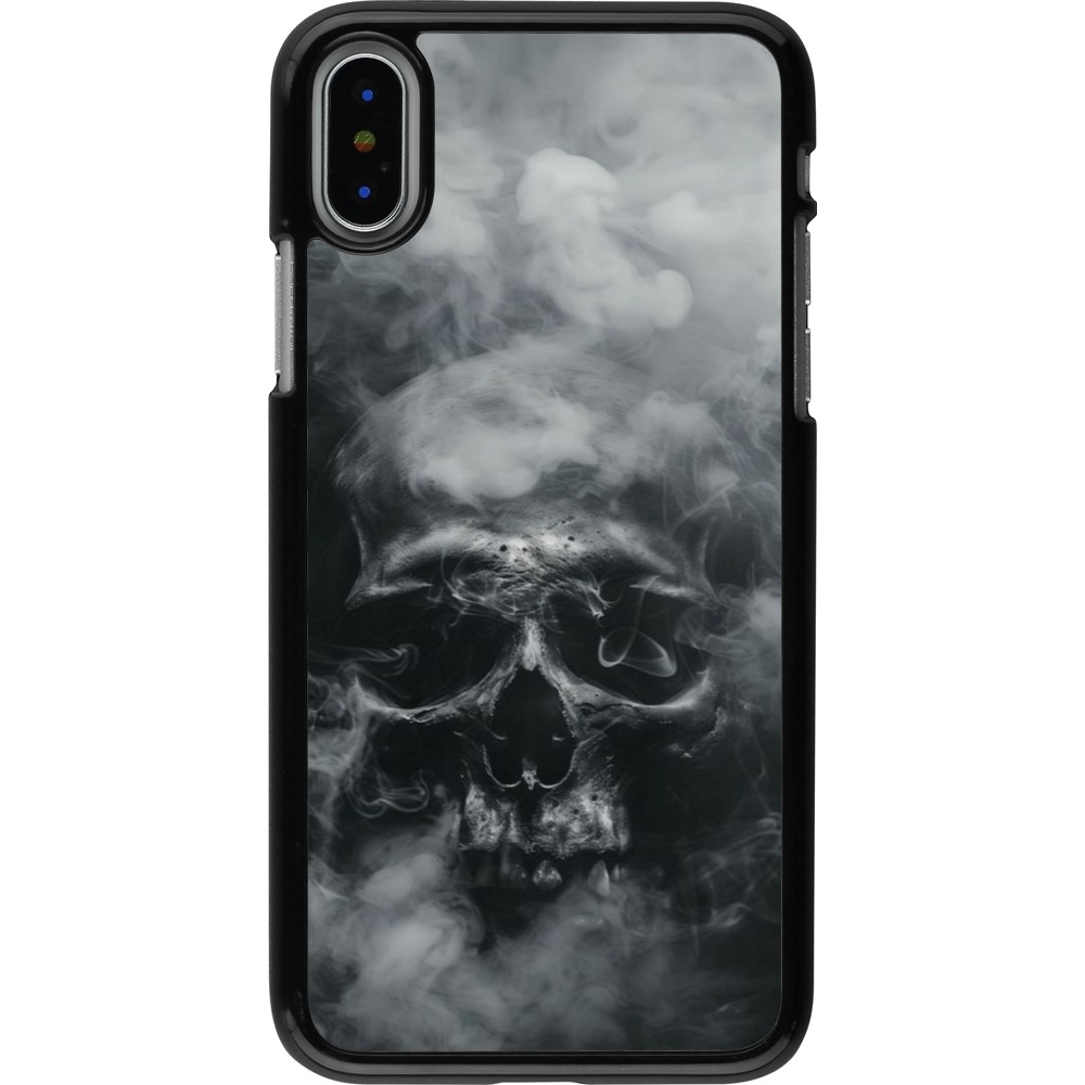 iPhone X / Xs Case Hülle - Halloween 2024 smoky skull