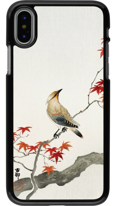 iPhone X / Xs Case Hülle - Japanese Bird