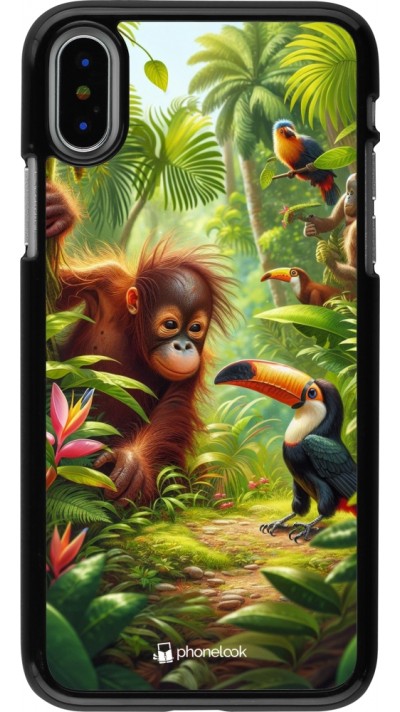 iPhone X / Xs Case Hülle - Tropischer Dschungel Tayrona