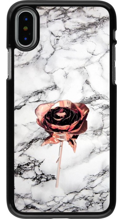 Hülle iPhone X / Xs - Marble Rose Gold